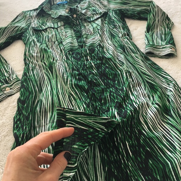 Derek Lam Green Shirt Dress size M - Picture 4 of 6